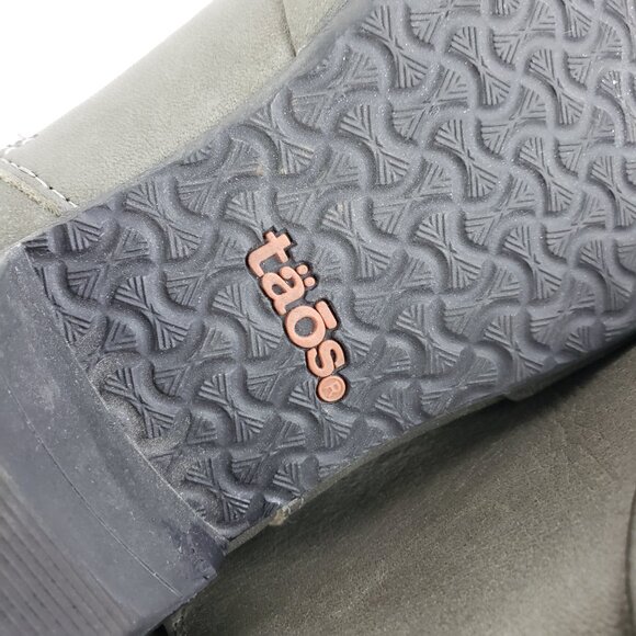 TAOS Ankle Booties Leather Side Zip Comfort Shoes Gray size 9 EU 40 Lagenlook - Picture 12 of 16